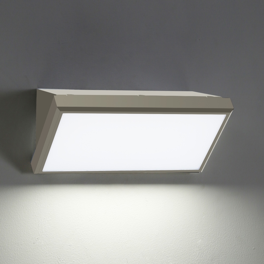 Brilagi - LED Outdoor wall light with a sensor TRIANGLE LED/20W/230V grey IP65