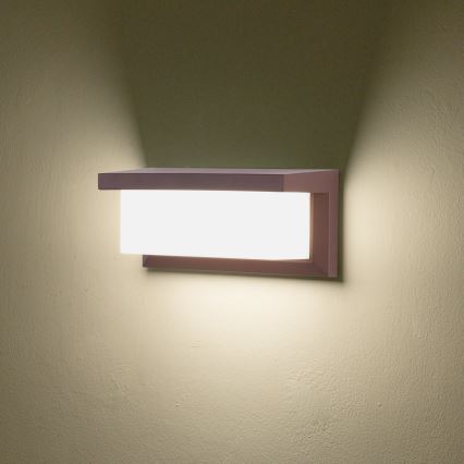 Brilagi - BRICKY LED Outdoor Wall Light with Sensor, 12W/230V, Brown, IP54
