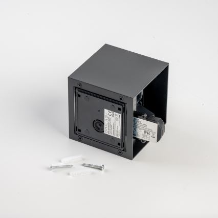 BRILAGI - LED Outdoor Wall Light with Sensor CUBE LED/6W/230V Black IP65
