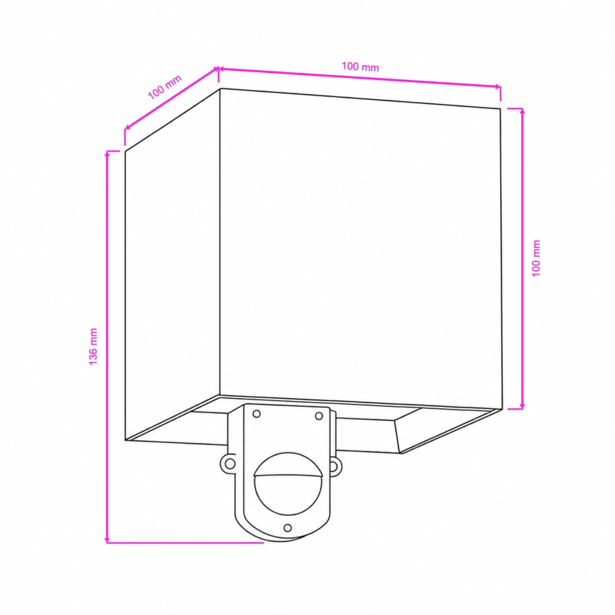 BRILAGI - LED Outdoor Wall Light with Sensor CUBE LED/6W/230V Black IP65