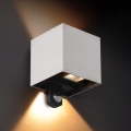Brilagi - LED Outdoor Wall Light with Sensor CUBE LED/6W/230V grey IP65