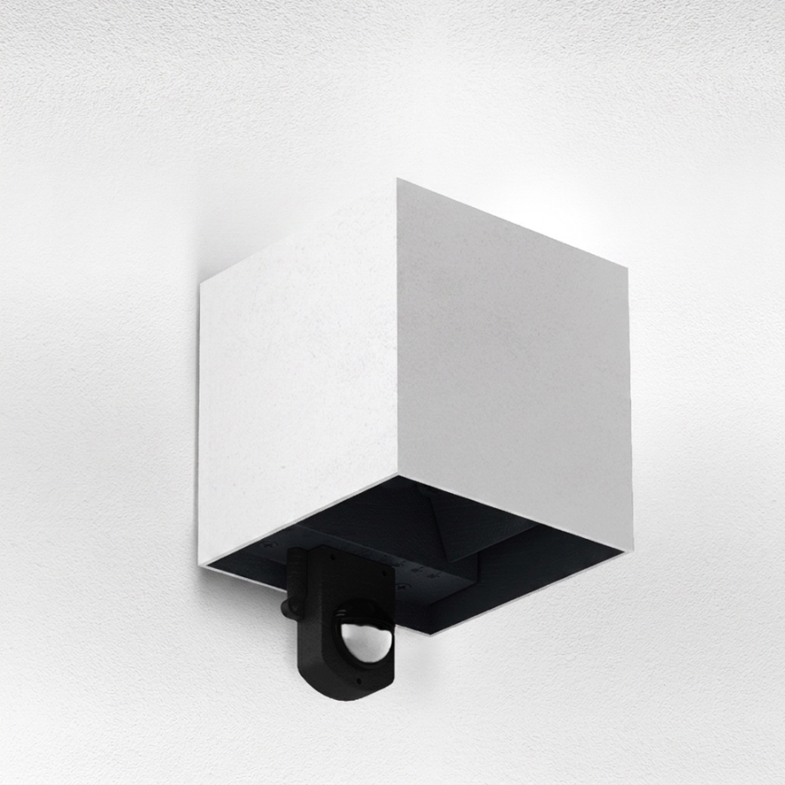 Brilagi - LED Outdoor Wall Light with Sensor CUBE LED/6W/230V grey IP65