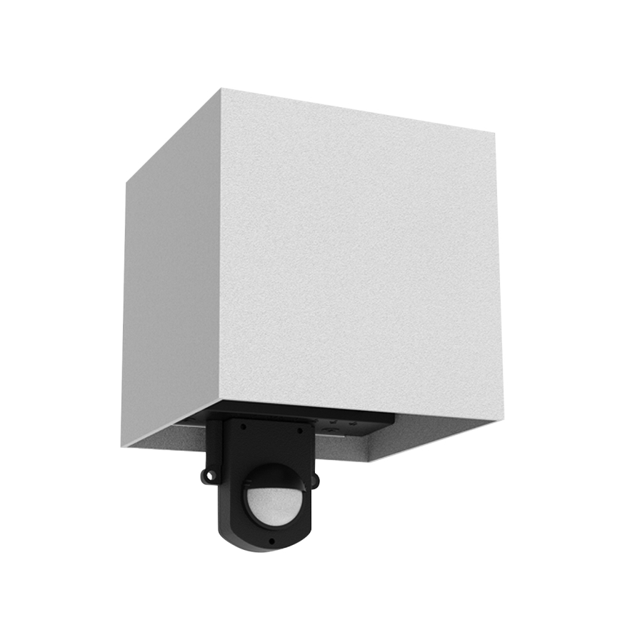 Brilagi - LED Outdoor Wall Light with Sensor CUBE LED/6W/230V grey IP65