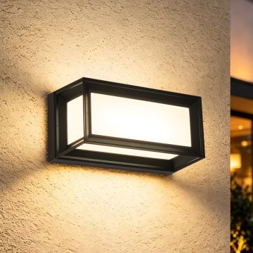 Brilagi - LED Outdoor Wall Light with Sensor PARKER LED/12W/230V black IP44