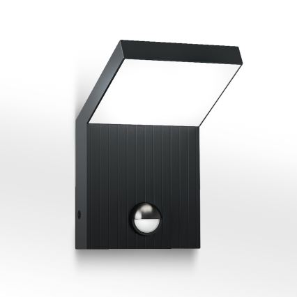 Brilagi - RIANO LED Outdoor Wall Light with Sensor, LED/8W/230V, Anthracite, IP65
