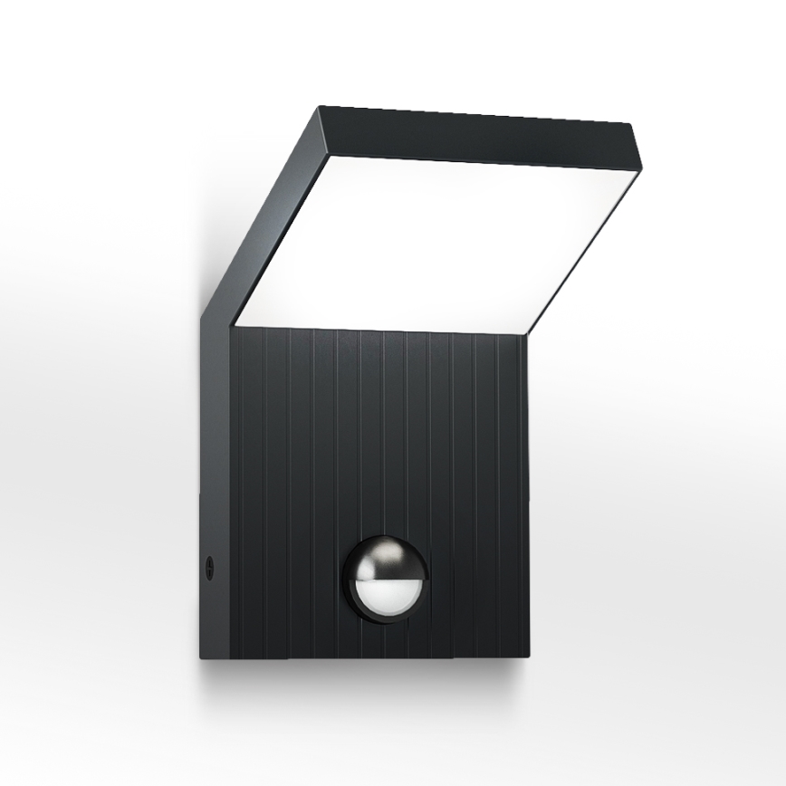 Brilagi - RIANO LED Outdoor Wall Light with Sensor, LED/8W/230V, Anthracite, IP65
