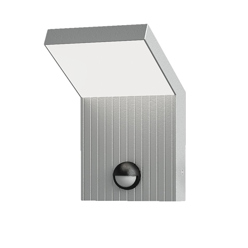 Brilagi - RIANO LED Outdoor Wall Light with Sensor, 8W/230V, Silver, IP65