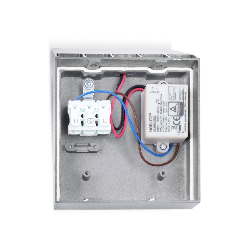 Brilagi - RIANO LED Outdoor Wall Light with Sensor, 8W/230V, Silver, IP65