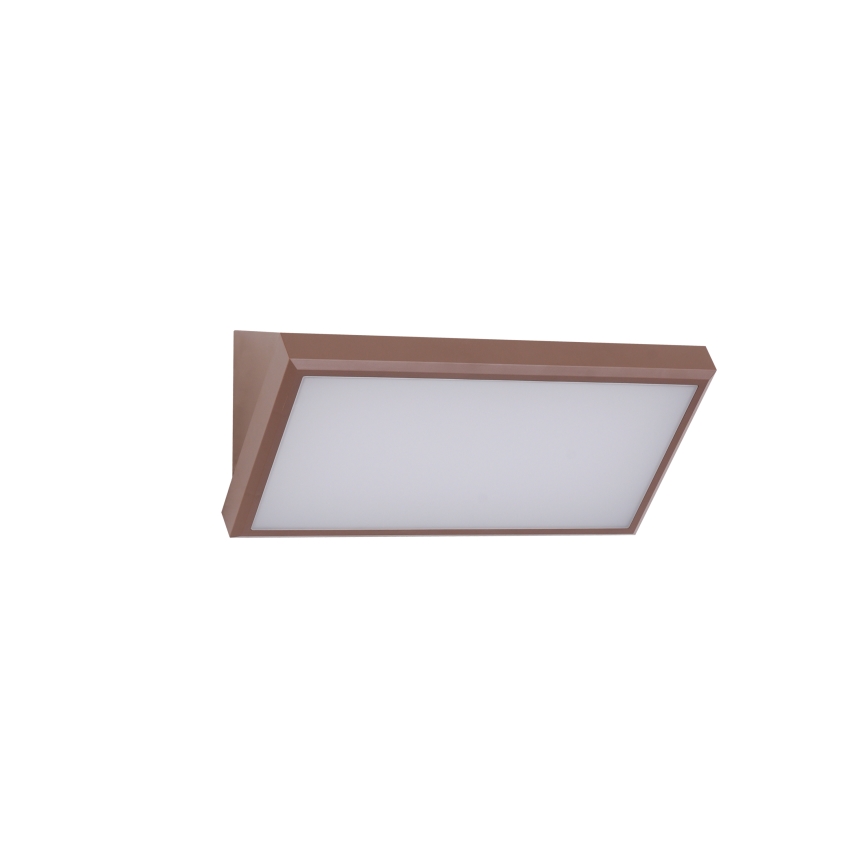 Brilagi - TRIANGLE LED Outdoor Wall Light with Sensor, 20W/230V, Brown, IP65