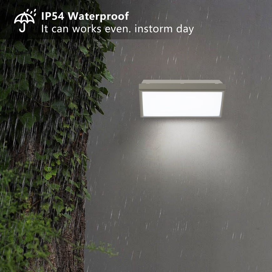 Brilagi - LED Outdoor wall light with a sensor TRIANGLE LED/20W/230V grey IP65