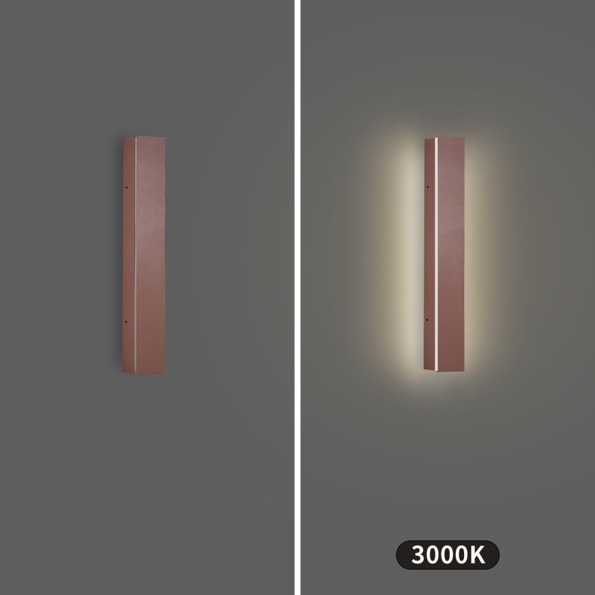 Brilagi - LED Outdoor Wall Light LINEAR LED/8W/230V 3000K IP65 30 cm Brown CRI 90