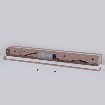 Brilagi - LED Outdoor Wall Light LINEAR LED/8W/230V 3000K IP65 30 cm Brown CRI 90