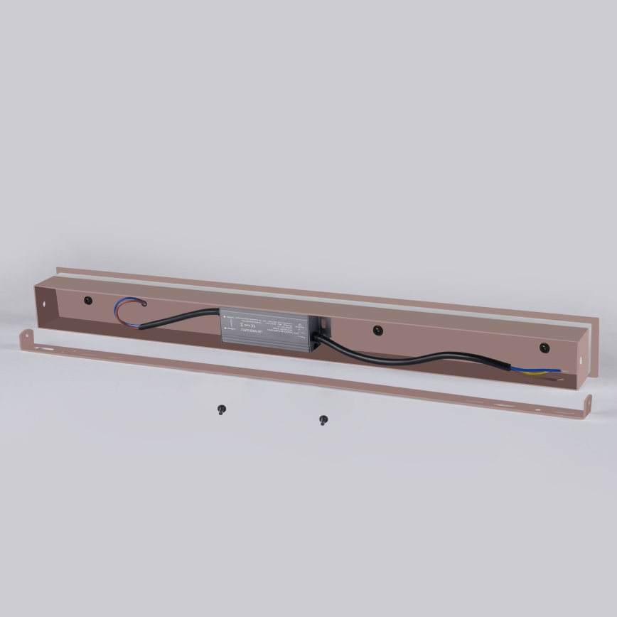 Brilagi - LED Outdoor Wall Light LINEAR LED/8W/230V 3000K IP65 30 cm Brown CRI 90