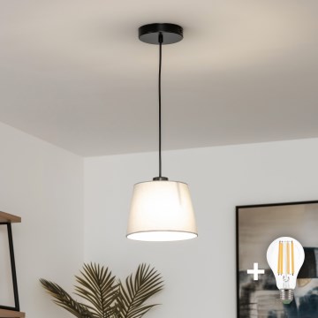 Brilagi - LED pendant lamp on cable CERIA 1xE27/40W/230V Ø 20.5 cm grey