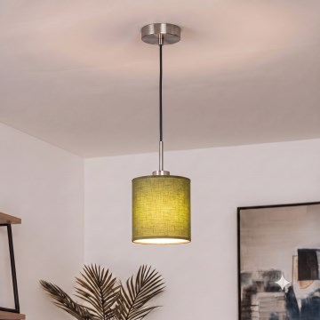 Brilagi - LED pendant lamp on cord NUBILA 1xE27/60W/230V Ø 14 cm black/green