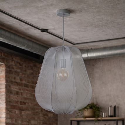 Brilagi - LED pendant light on cable ARVEN 1xE27/8W/230V Ø 37 cm grey