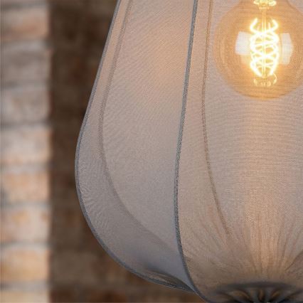 Brilagi - LED pendant light on cable ARVEN 1xE27/8W/230V Ø 37 cm grey
