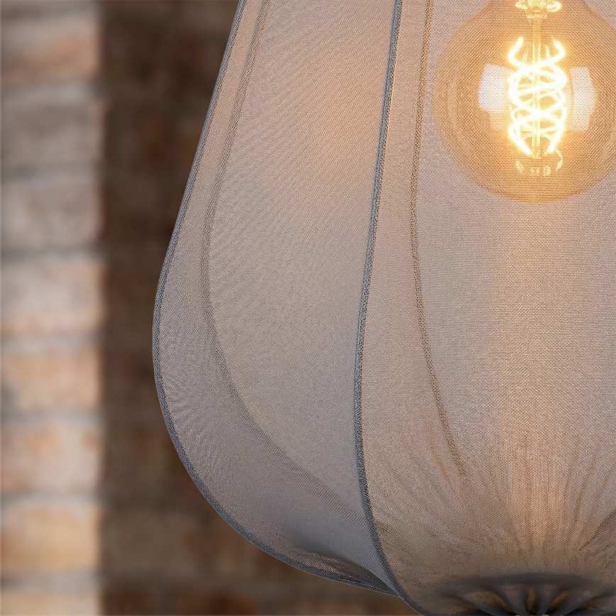 Brilagi - LED pendant light on cable ARVEN 1xE27/8W/230V Ø 37 cm grey