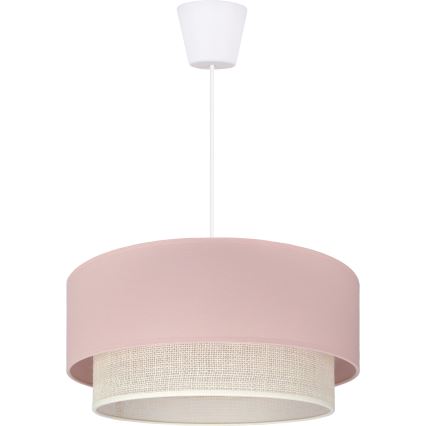 Brilagi - LED pendant light on cable BOHO BOBO 1xE27/10W/230V Ø 40 cm pink/cream