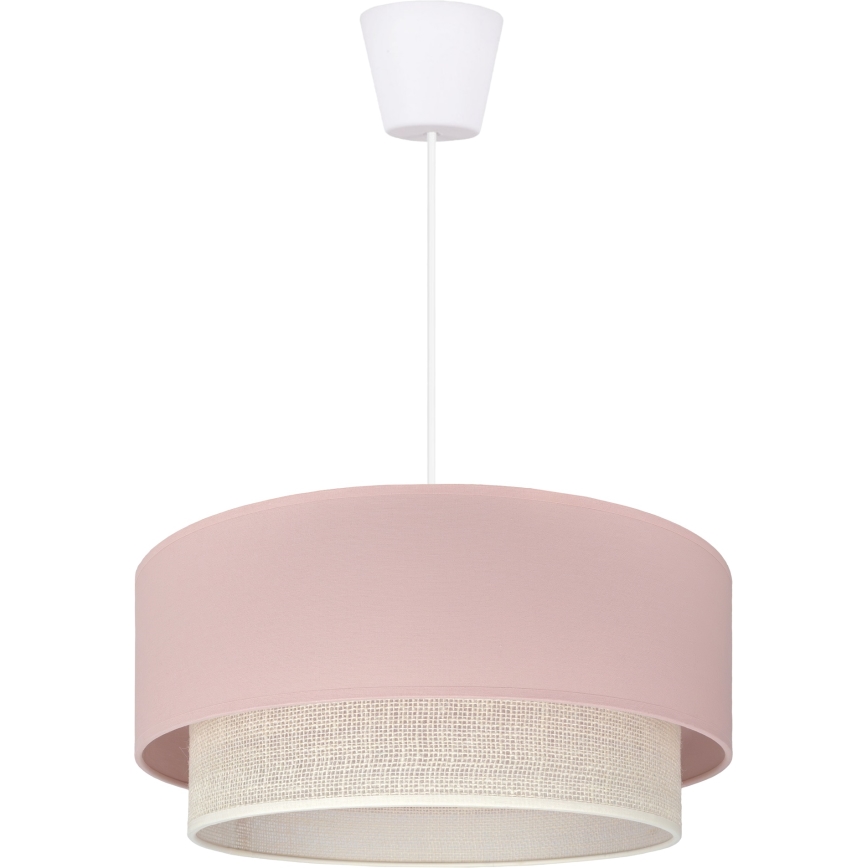 Brilagi - LED pendant light on cable BOHO BOBO 1xE27/60W/230V Ø 40 cm pink/cream