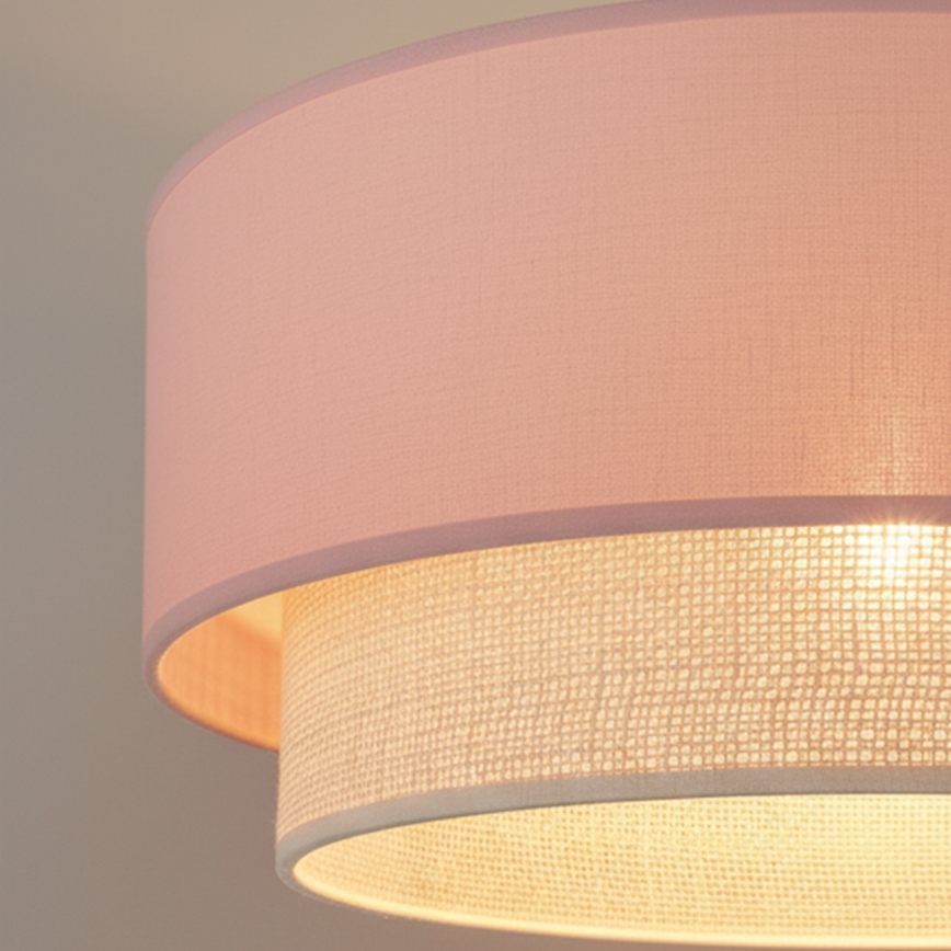 Brilagi - LED pendant light on cable BOHO BOBO 1xE27/60W/230V Ø 40 cm pink/cream