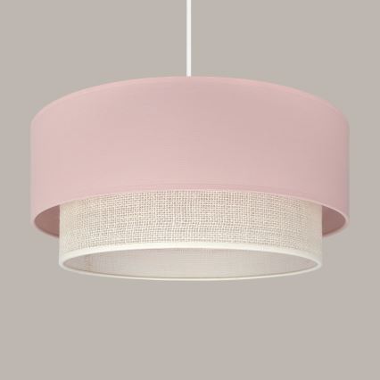 Brilagi - LED pendant light on cable BOHO BOBO 1xE27/60W/230V Ø 40 cm pink/cream