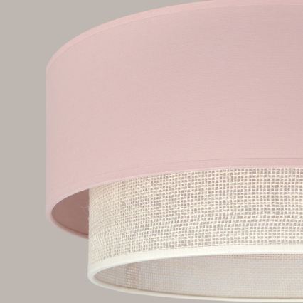 Brilagi - LED pendant light on cable BOHO BOBO 1xE27/60W/230V Ø 40 cm pink/cream