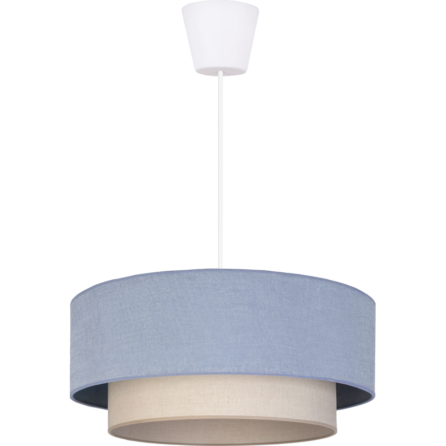 Brilagi - LED pendant light on cable BOHO ECO 1xE27/10W/230V Ø 40 cm blue/cream