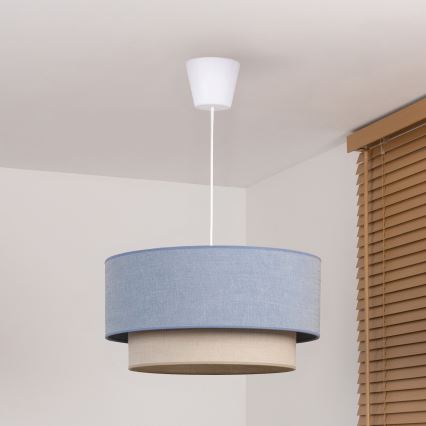 Brilagi - LED pendant light on cable BOHO ECO 1xE27/10W/230V Ø 40 cm blue/cream