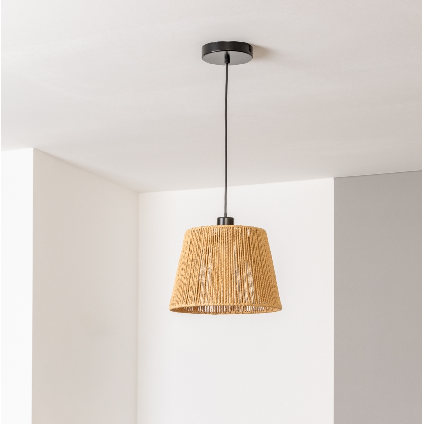 Brilagi - LED pendant light on cable CERIA BOHO 1xE27/40W/230V Ø 28 cm brown