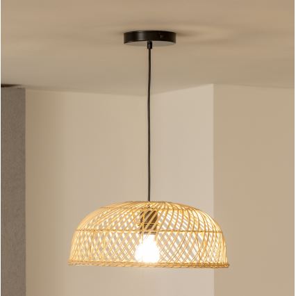 Brilagi - LED pendant light on cable CERIA BOHO 1xE27/40W/230V Ø 40 cm rattan