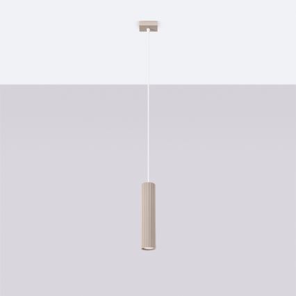 Brilagi - LED pendant light on cable CRESTO 1xGU10/10W/230V taupe