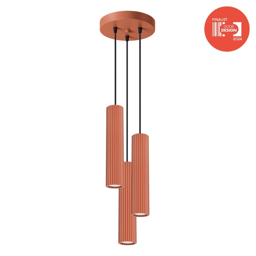 BRILAGI - LED pendant light on cable CRESTO 3xGU10/10W/230V orange