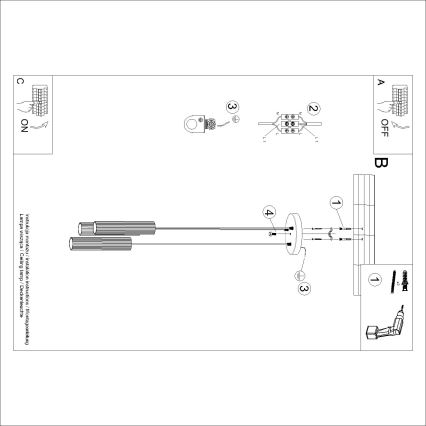 BRILAGI - LED pendant light on cable CRESTO 3xGU10/10W/230V orange