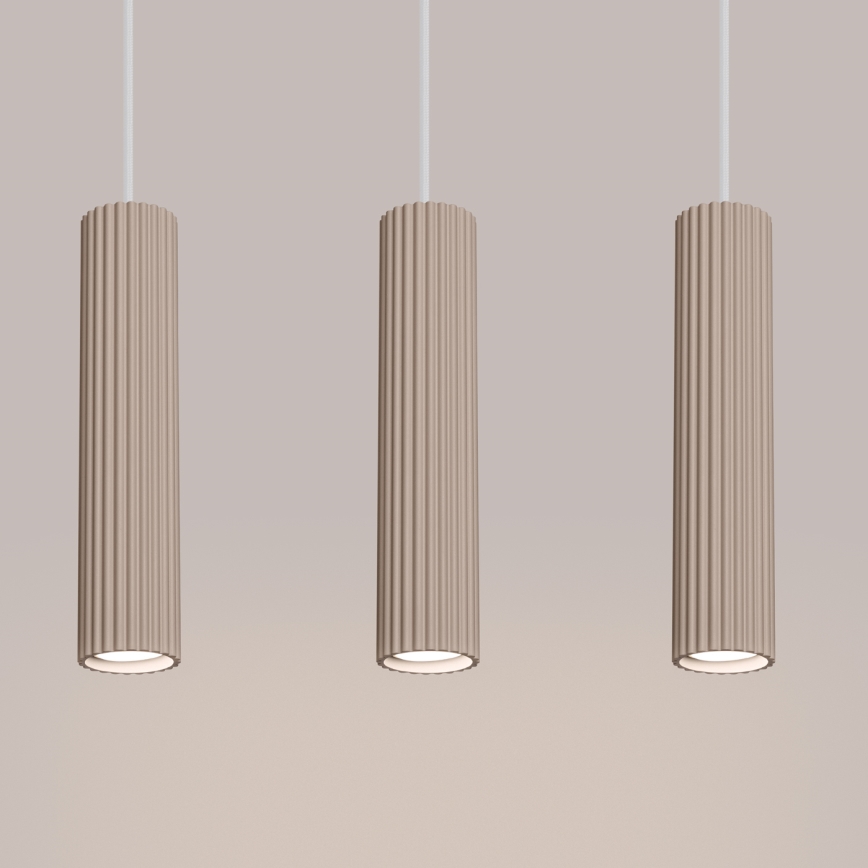 Brilagi - LED Pendant Light on Cable CRESTO 3xGU10/10W/230V taupe