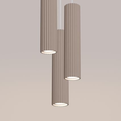 Brilagi - LED pendant light on cable CRESTO 3xGU10/10W/230V taupe