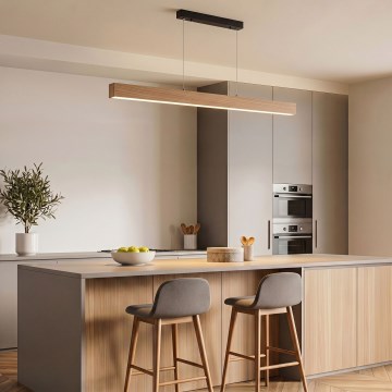 BRILAGI - LED pendant light on cable GARDALINE LED/90W/230V 120 cm oak