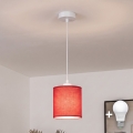 BRILAGI - LED pendant light on cable NUBILA 1xE27/60W/230V Ø 14 cm white/red