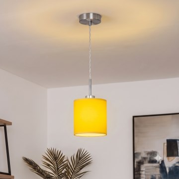 Brilagi - LED pendant light on cable NUBILA 1xE27/60W/230V Ø 14 cm yellow