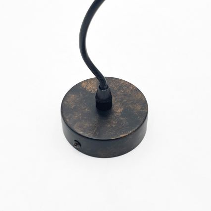 Brilagi - LED pendant light on cable RIDDY 1xE27/60W/230V copper/patina