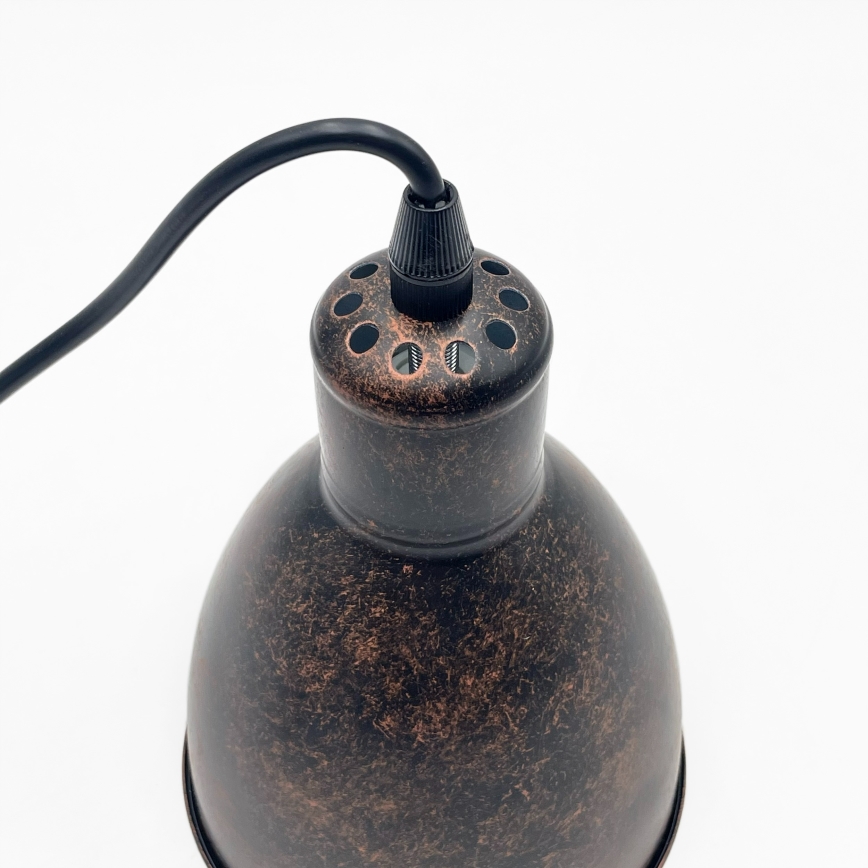 Brilagi - LED pendant light on cable RIDDY 1xE27/60W/230V copper/patina