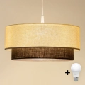 Brilagi - LED Pendant Light on Cord Boho Style 1xE27/15W/230V Ø 40 cm cream/brown