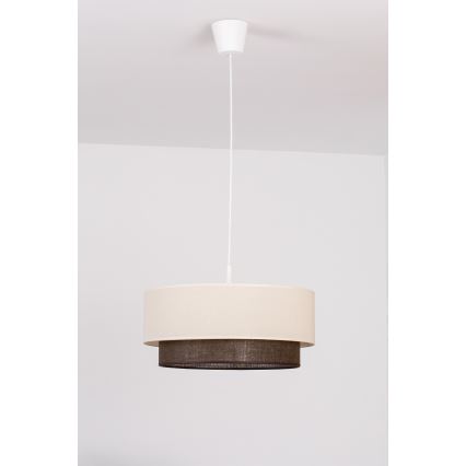 Brilagi - LED Pendant Light on Cord Boho Style 1xE27/15W/230V Ø 40 cm cream/brown