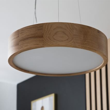 Brilagi - LED pendant on cable CARVALHO 2xE27/60W/230V oak Ø 37 cm