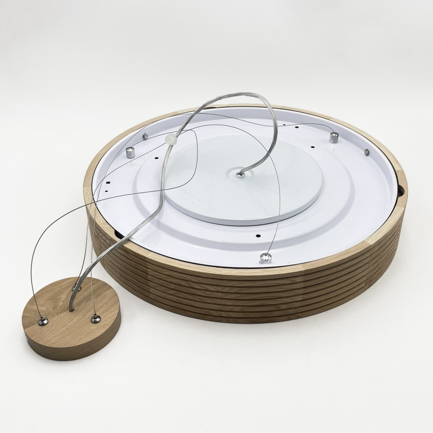 Brilagi - LED pendant on cable CARVALHO MODERN 3xE27/60W/230V oak Ø 47,5 cm