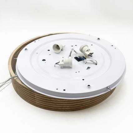 Brilagi - LED pendant on cable CARVALHO MODERN 3xE27/60W/230V oak Ø 47,5 cm