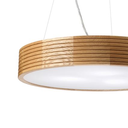 Brilagi - LED pendant on cable CARVALHO MODERN 3xE27/60W/230V oak Ø 47,5 cm