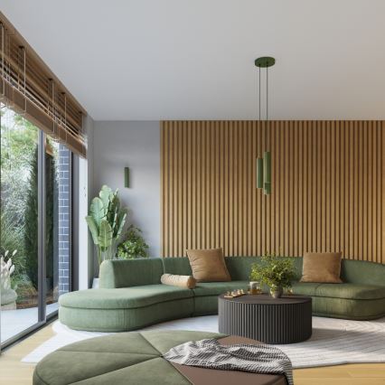 Brilagi - LED pendant on cable CRESTO 3xGU10/10W/230V green