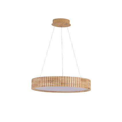 Brilagi - FALCON WOOD MODERN LED Cable-Hung Pendant, 30W, 230V, 3000/4000/6000K, Ø45 cm, Wood