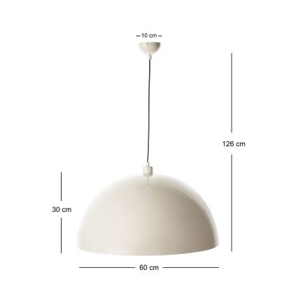 BRILAGI - LED pendant on cable METALO 1xE27/40W/230V, dia. 60 cm, beige/copper